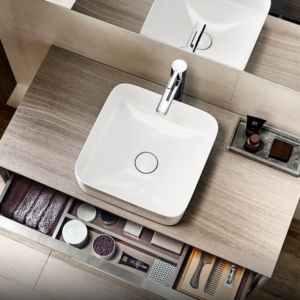 SQUARE – Over countertop FINECERAMIC® basin