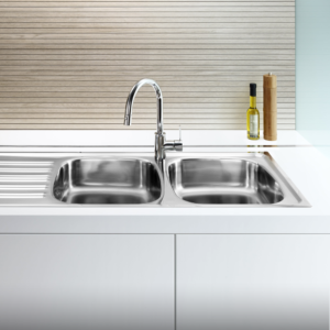 Targa Kitchen Sink Mixer with Retractable Swivel Spout