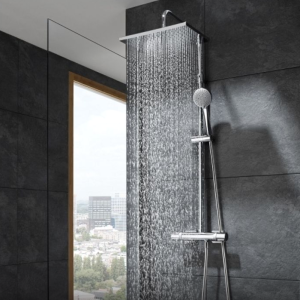 Roca Even Square Thermostatic Shower Column